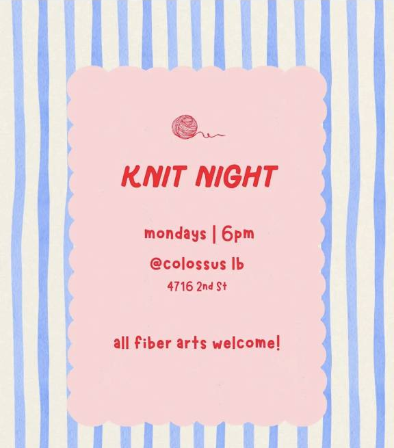 Monday Knit Night at Colossus
