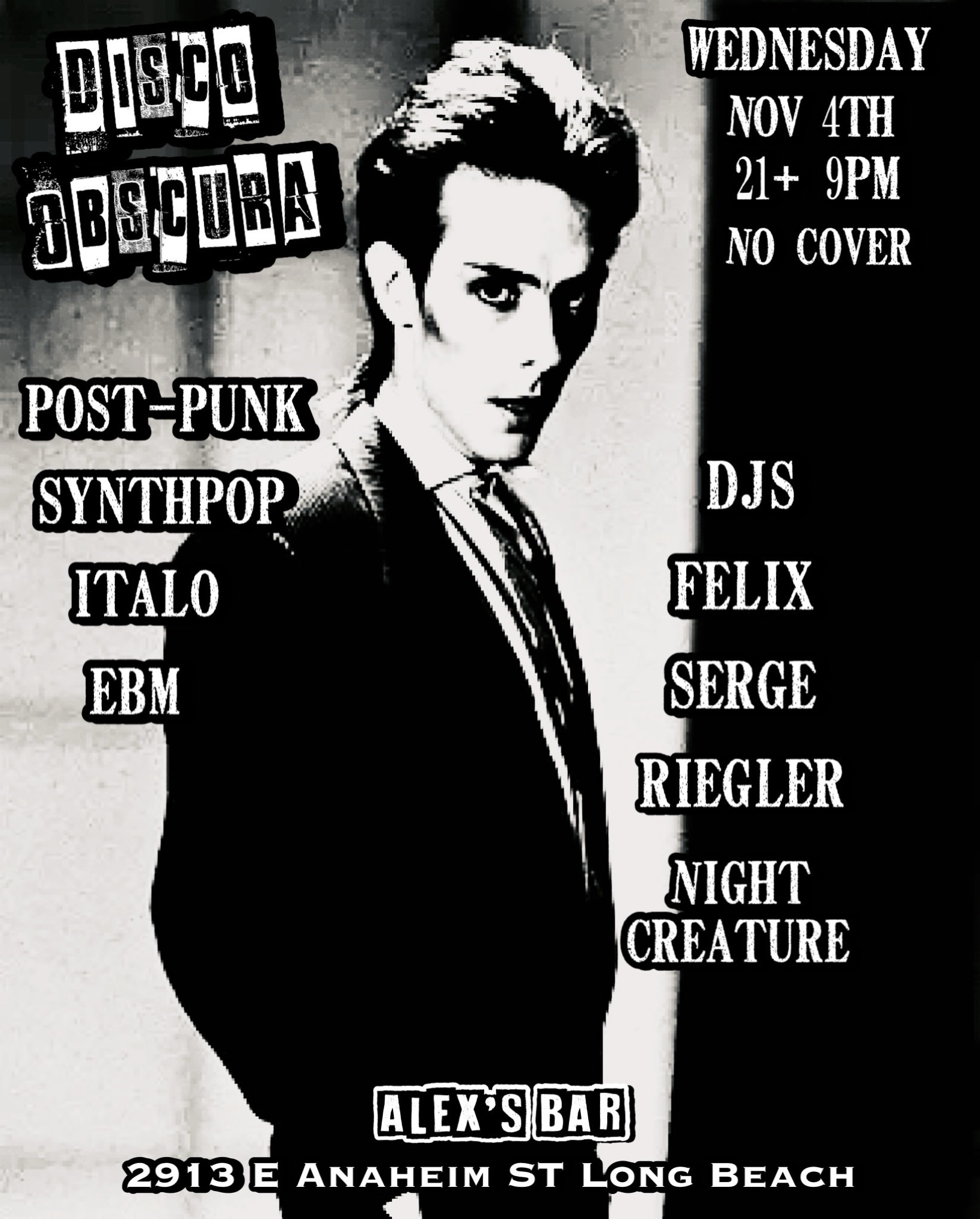 Disco Obscura: Post-Punk, Synthpop, Italo & EBM Night