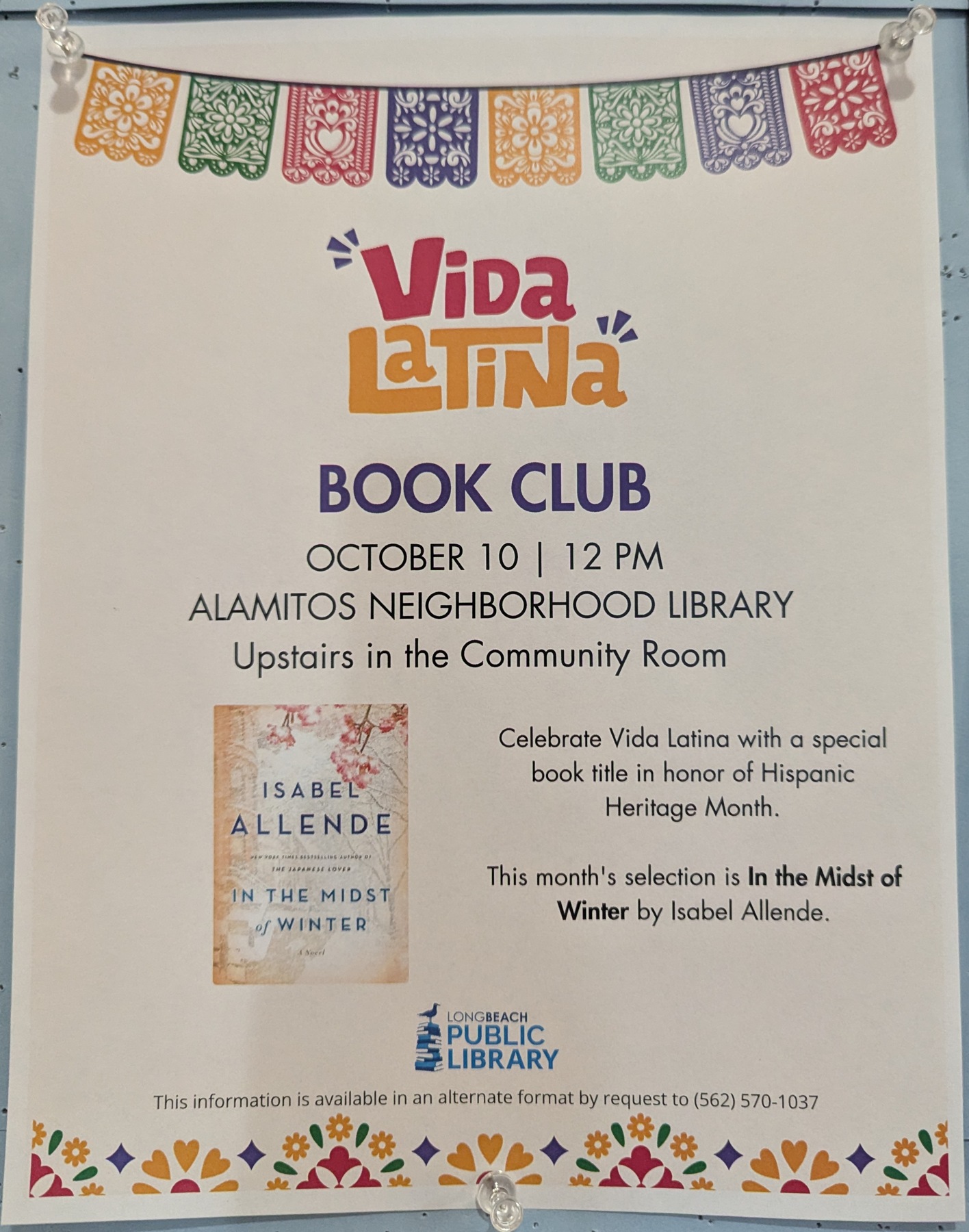 Vida Latina Book Club: In the Midst of Winter