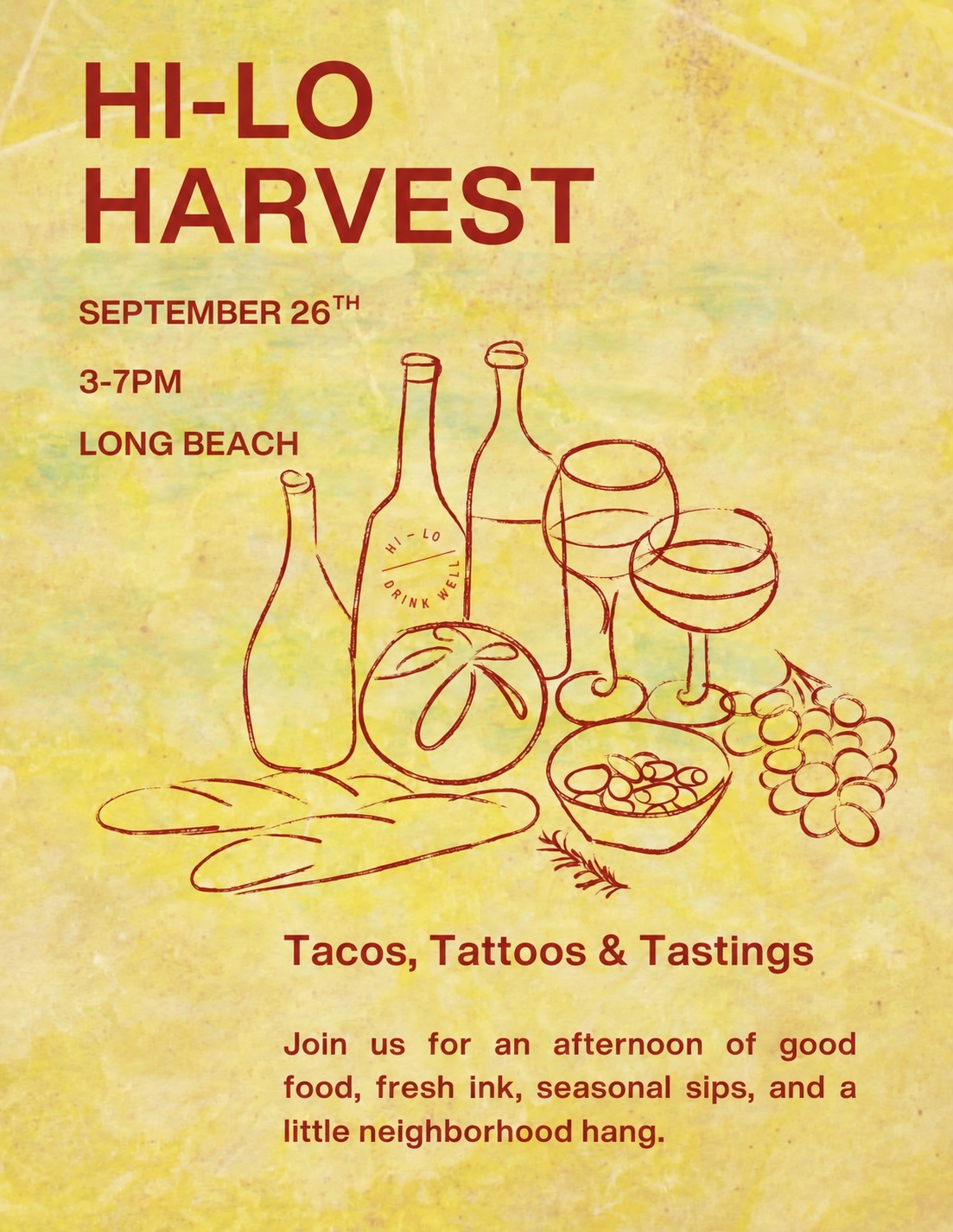 Hi-Lo Harvest: Tacos, Tattoos & Tastings