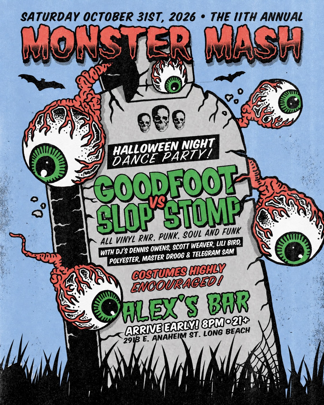 11th Annual Monster Mash at Alex’s Bar
