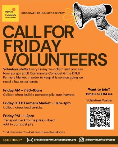 Friday Volunteering with Long Beach Community Compost