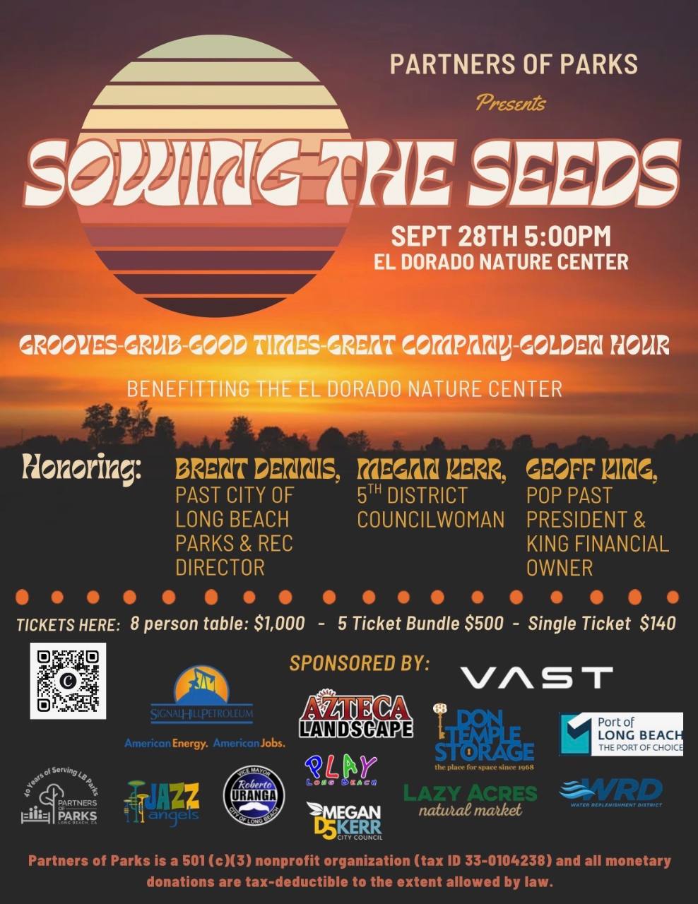 Sowing the Seeds: Partners of Parks Fundraiser