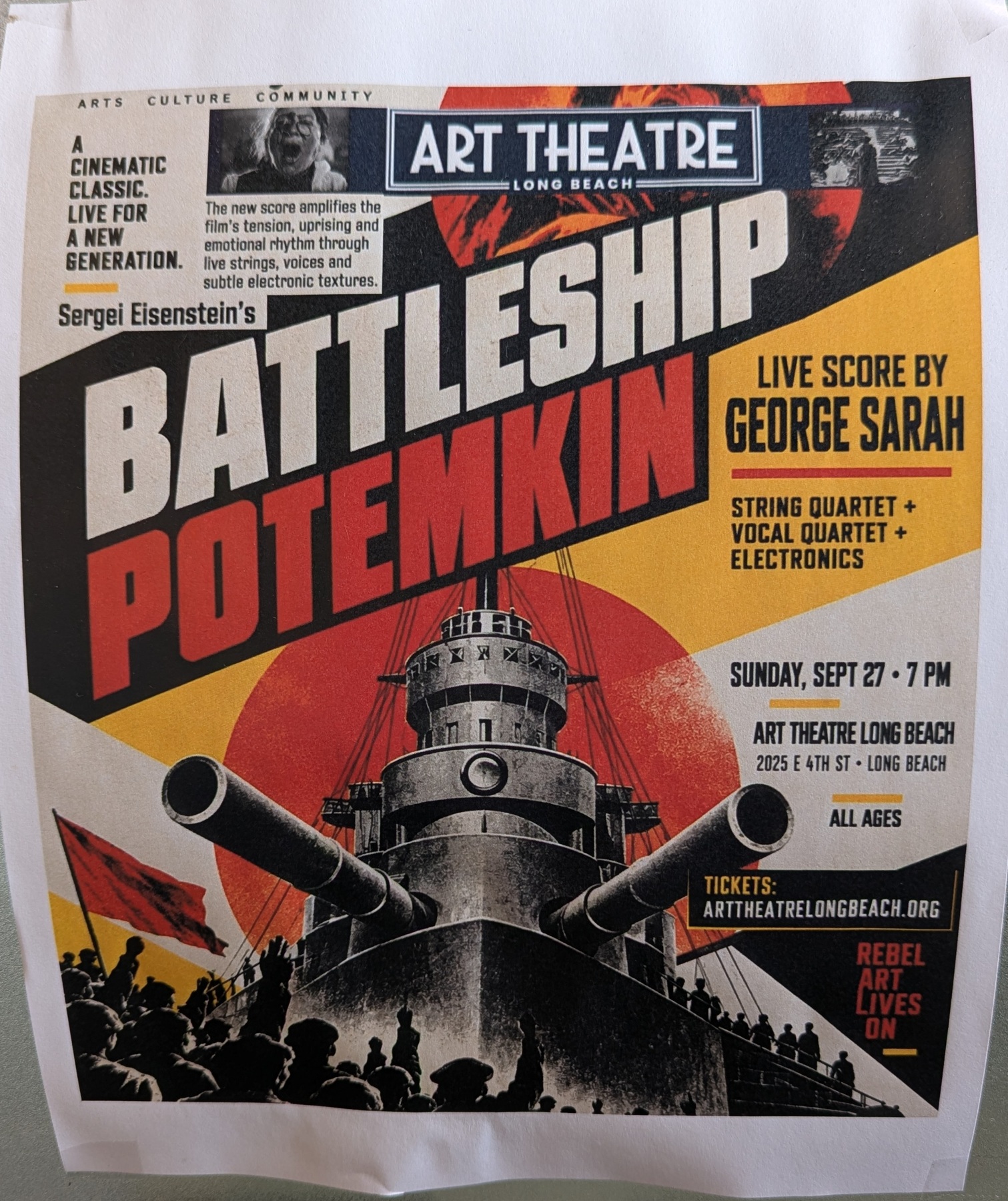 Battleship Potemkin with Live Score by George Sarah