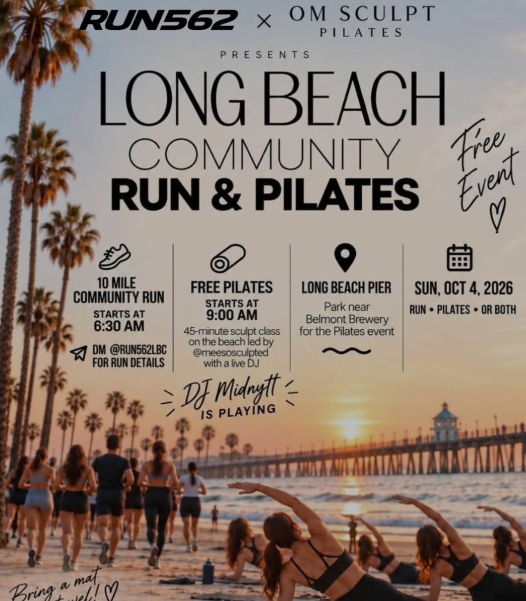 RUN562 and OM Sculpt Community Run and Pilates