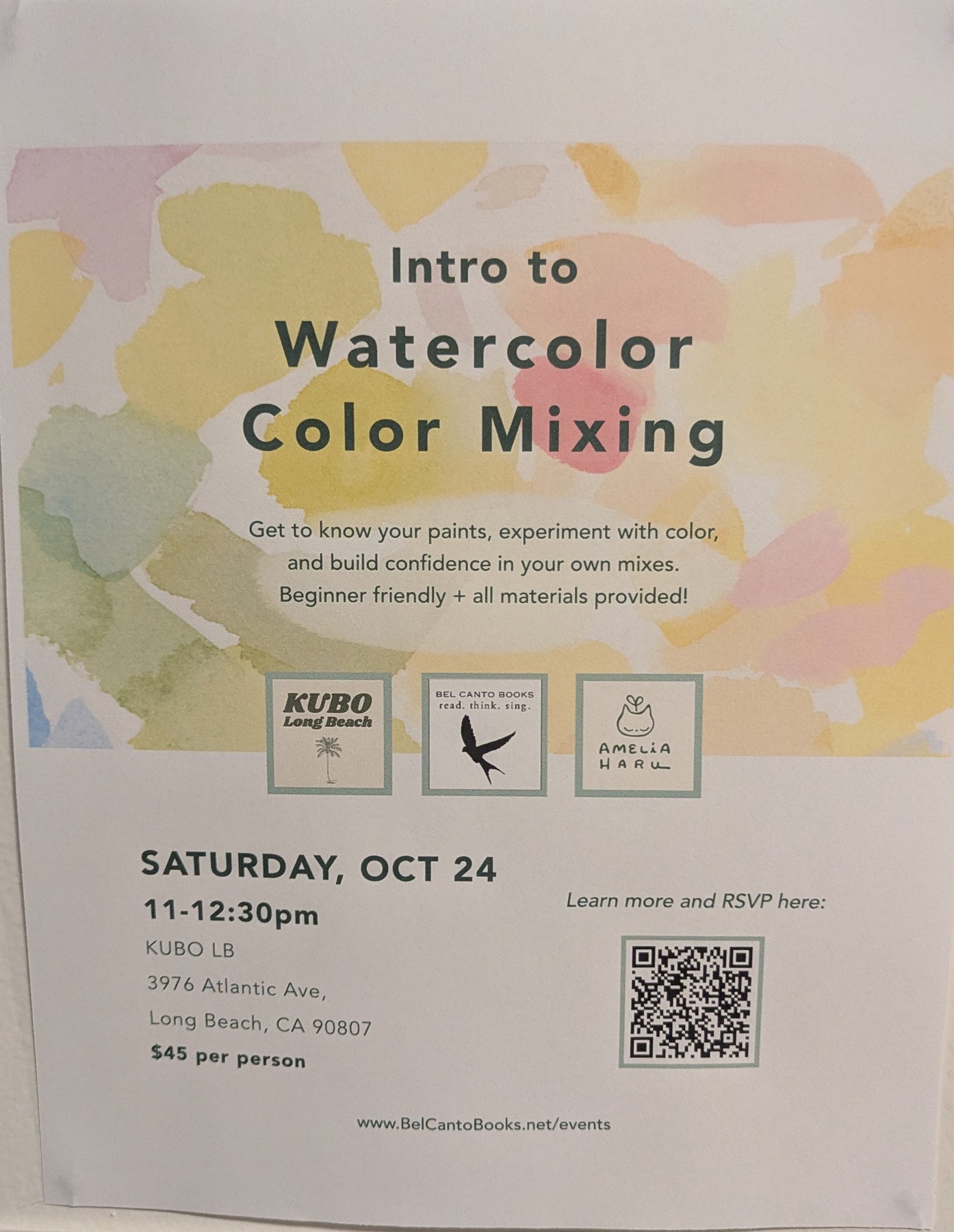 Intro to Watercolor Color Mixing with Amelia Haru