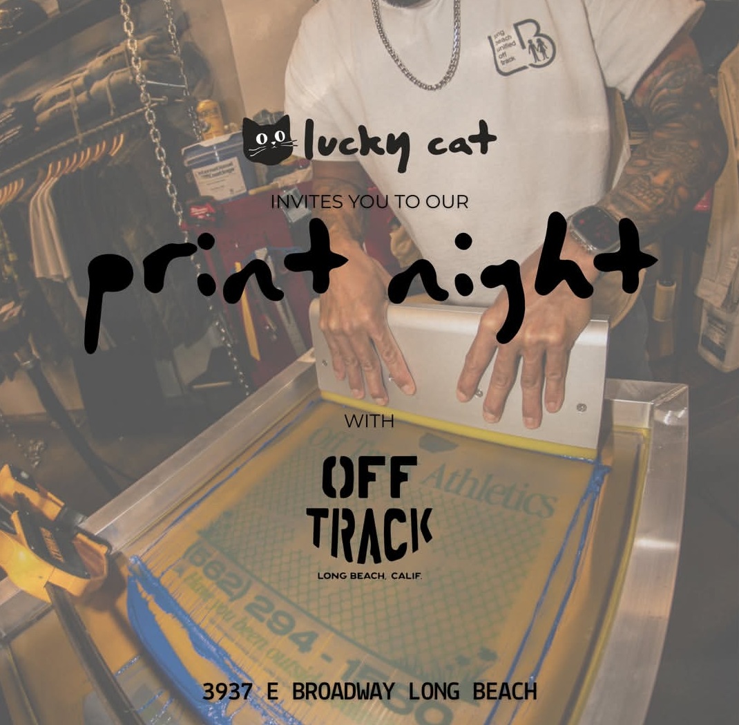 Lucky Cat Print Night with Off Track