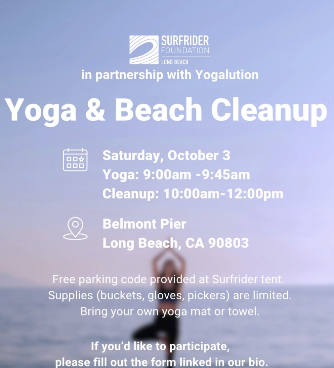 Surfrider and Yogalution: Yoga and Beach Cleanup