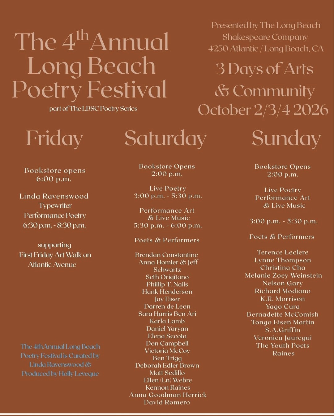 4th Annual Long Beach Poetry Festival