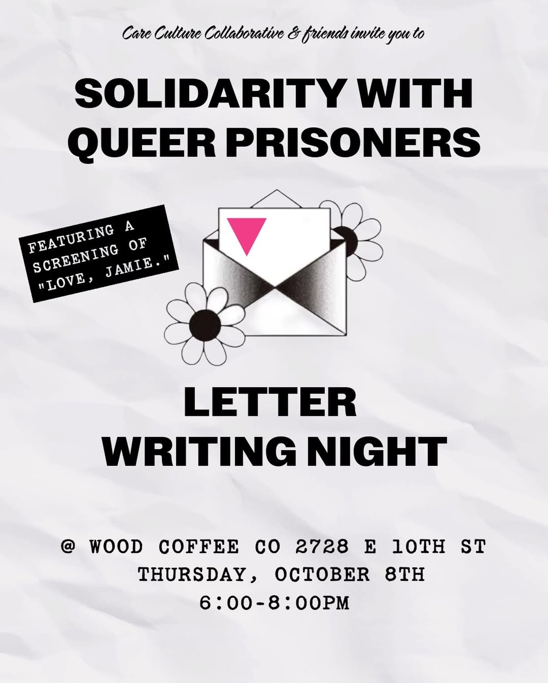 Solidarity with Queer Prisoners — Letter Writing Night