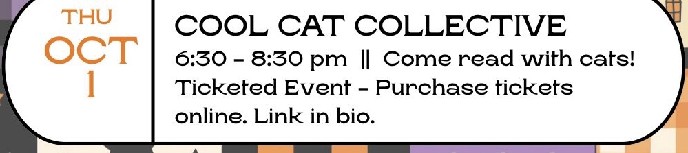 LB Bookworms: Reading with Cats at Cool Cat Collective