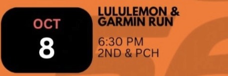 Run 562 Run Club at lululemon Long Beach 2ND & PCH