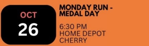 RUN562 Monday Run: Medal Day