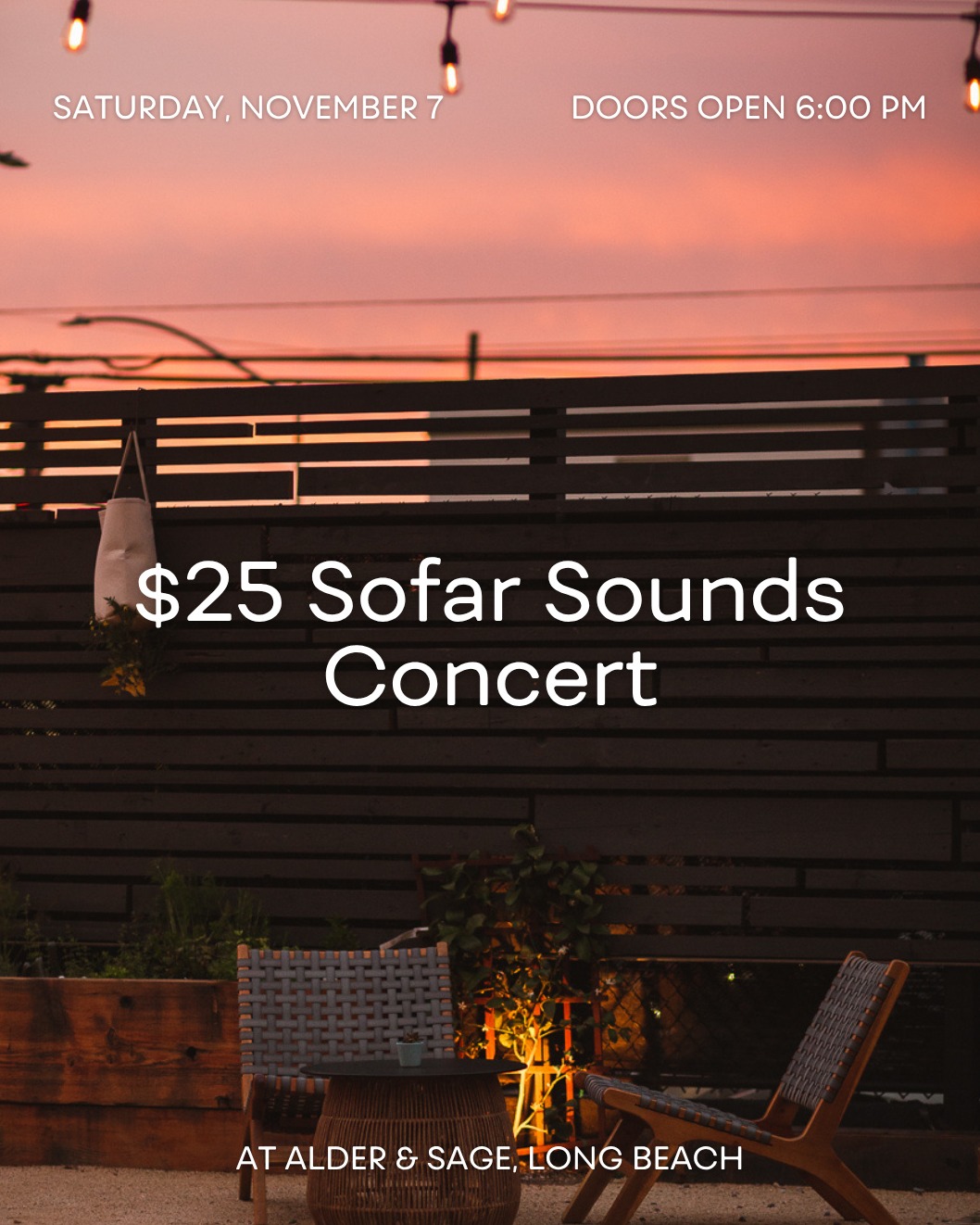 Sofar Sounds at Alder & Sage