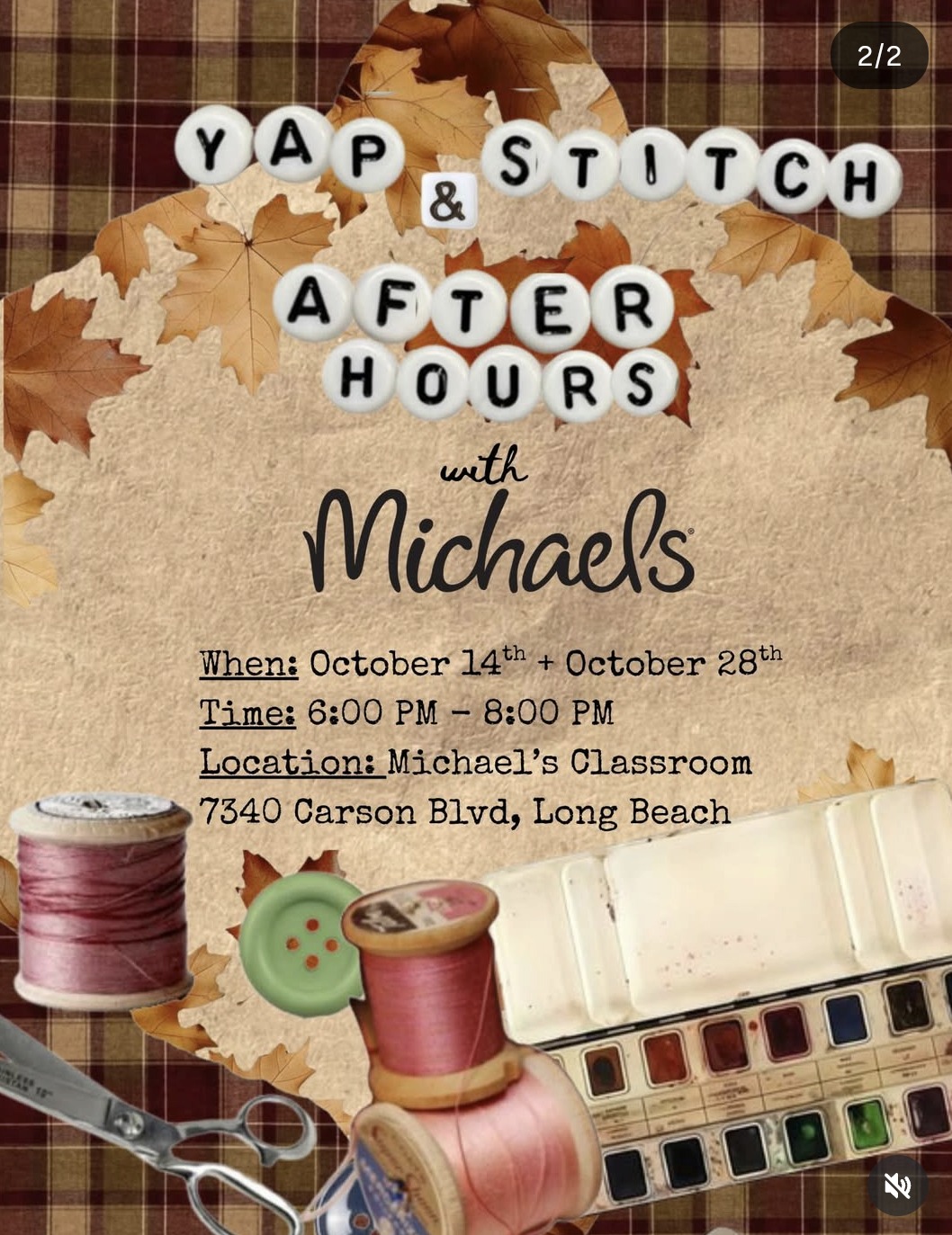 Yap & Stitch After Hours at Michaels