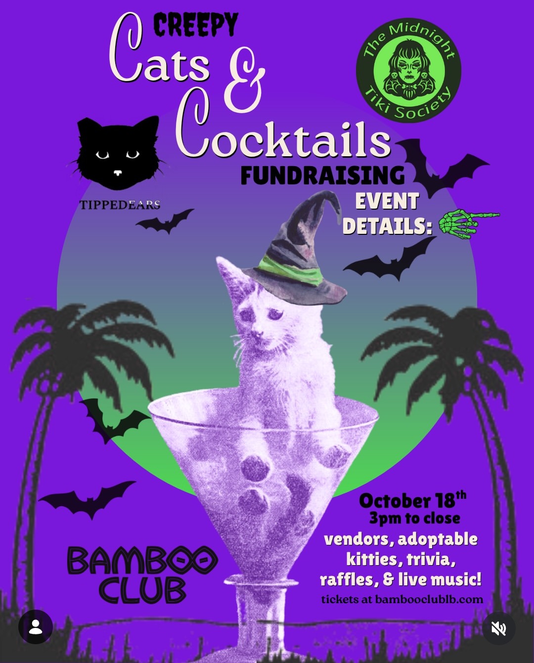 Creepy Cats & Cocktails Fundraiser