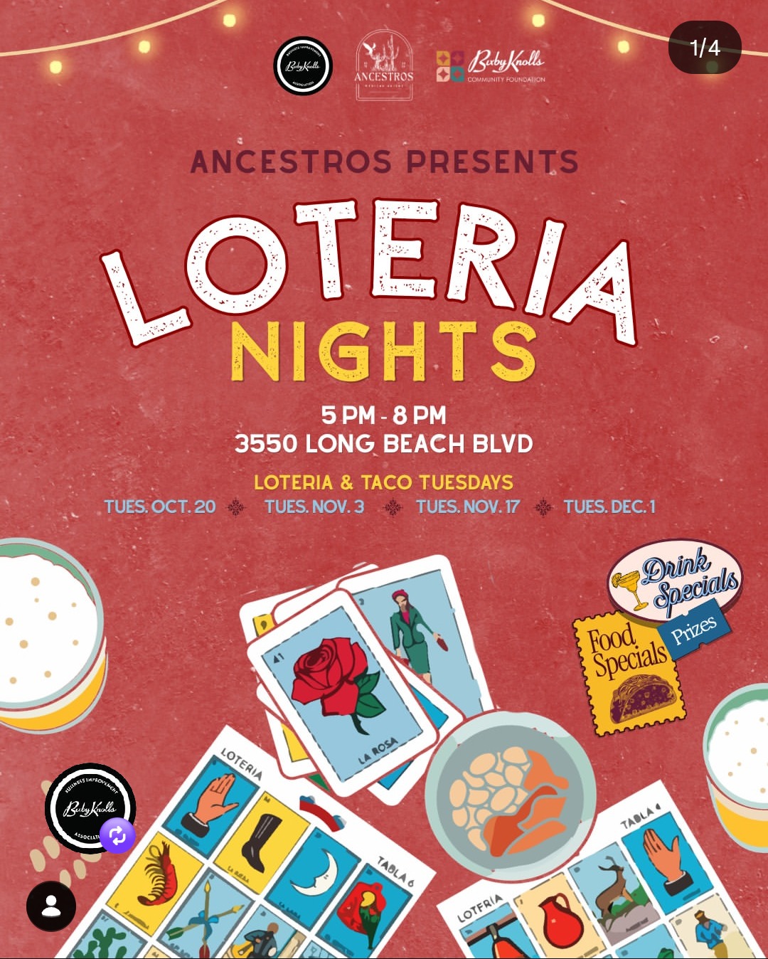 Lotería Nights at Ancestros
