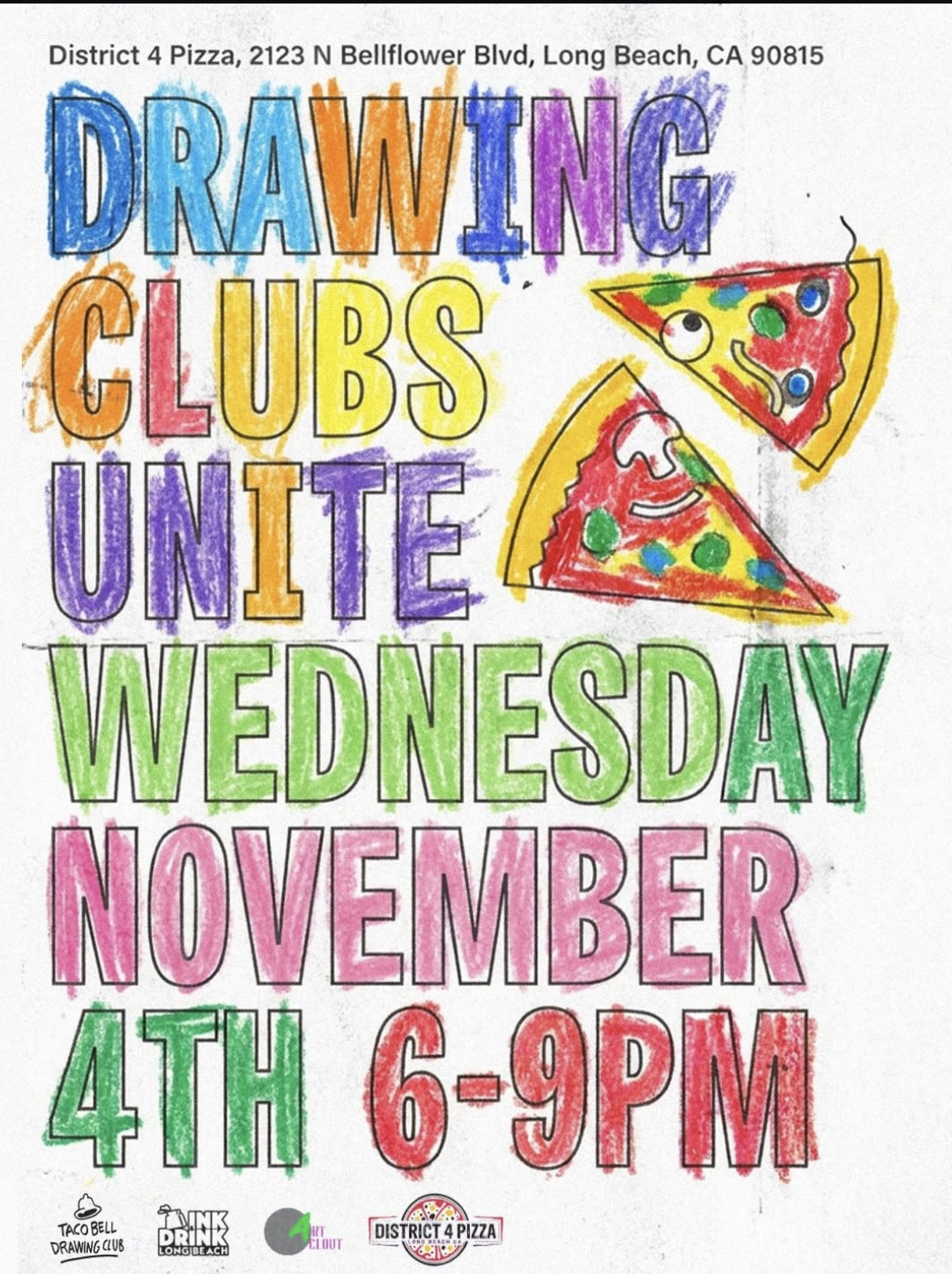 Drawing Clubs Unite at District 4 Pizza