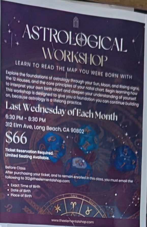 Astrological Workshop at The Elemental Shop
