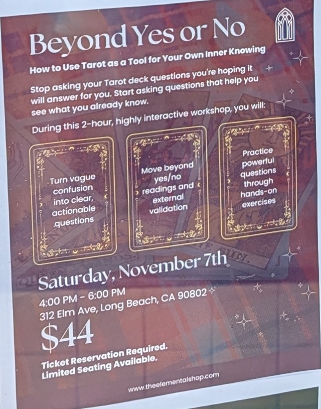 Beyond Yes or No: Tarot Workshop