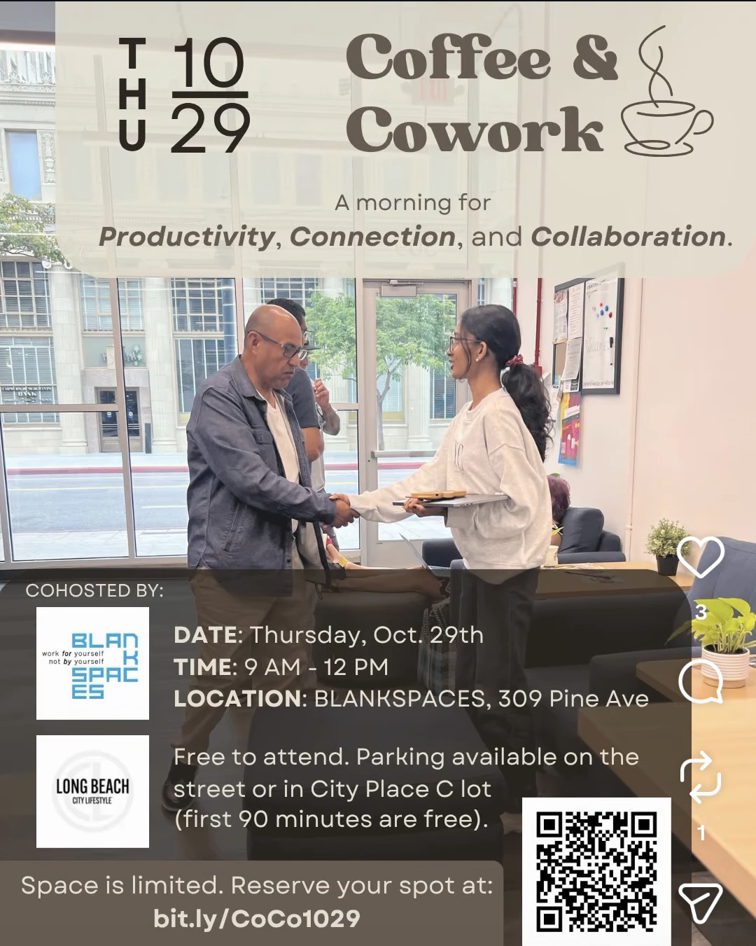 Coffee and Cowork at BLANKSPACES