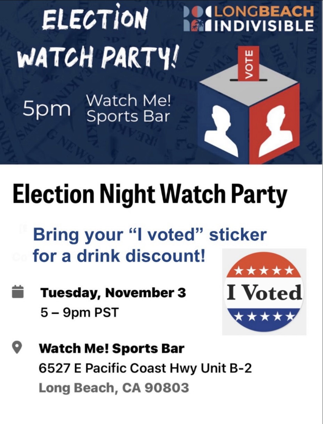 Election Night Watch Party at Watch Me!