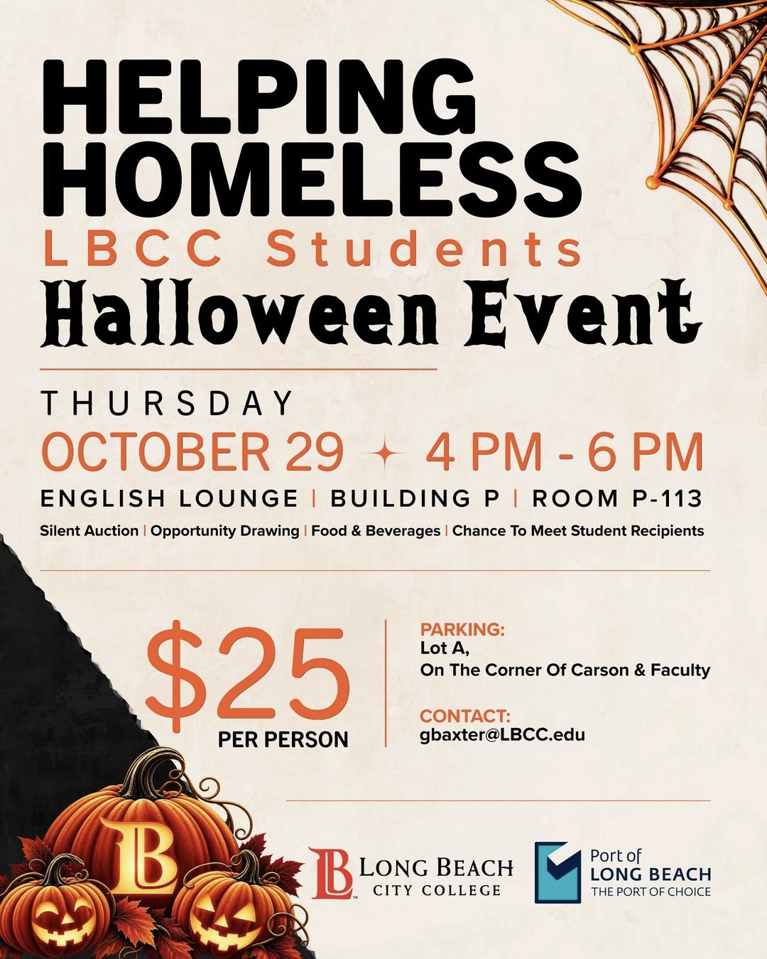 Helping Homeless LBCC Students: Halloween Fundraiser