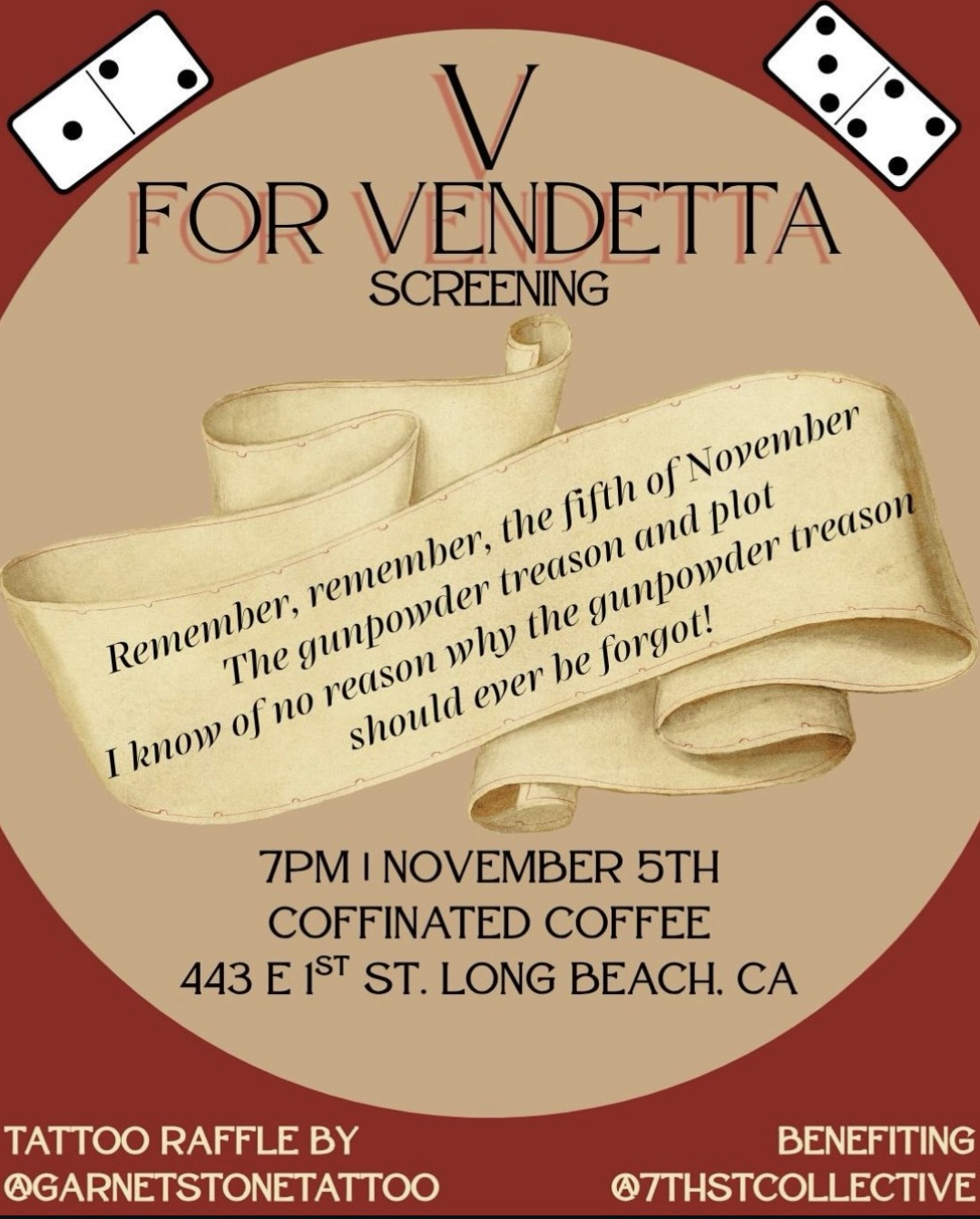 V for Vendetta Screening at Coffinated Coffee