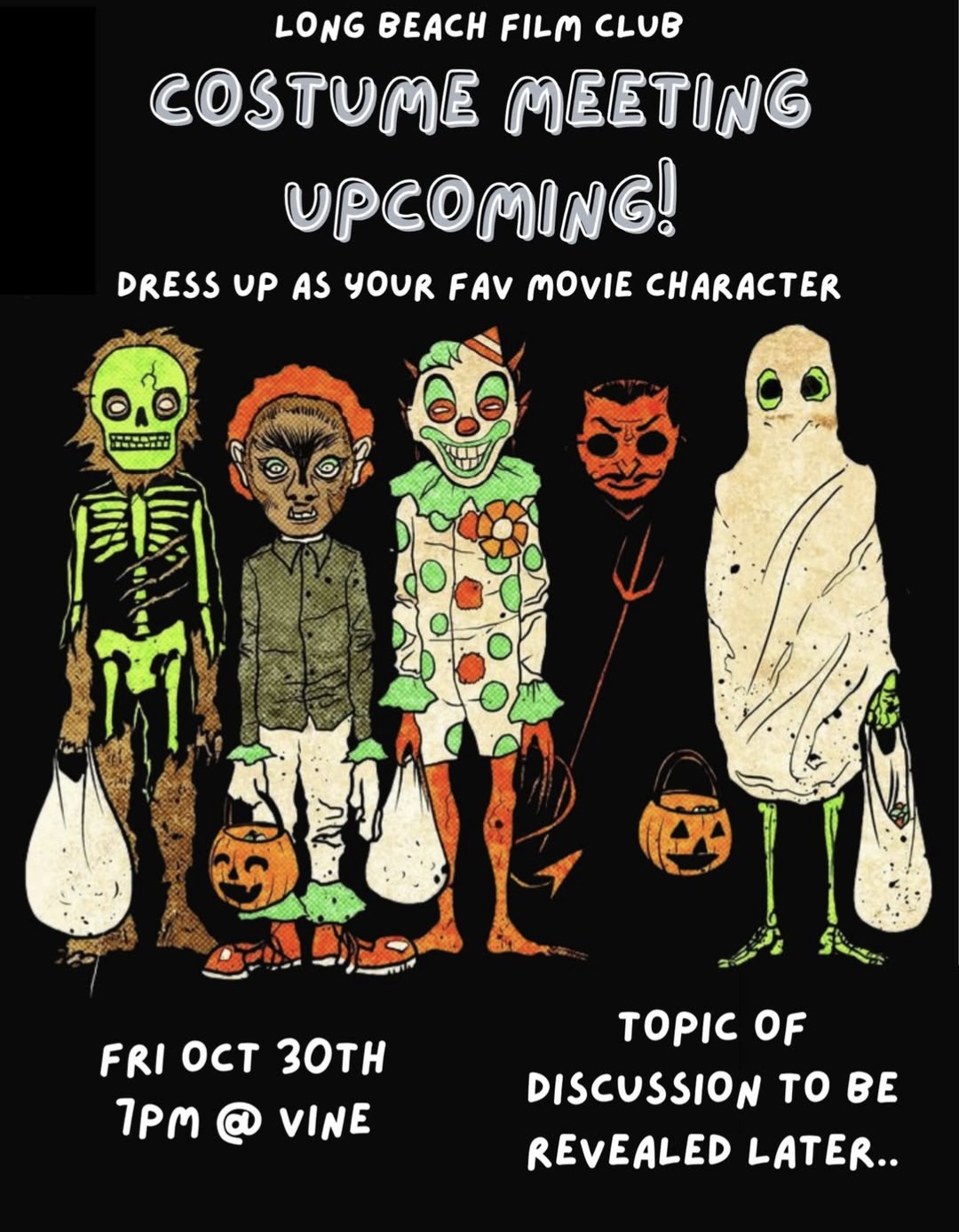 Long Beach Film Club Halloween Eve Costume Meeting