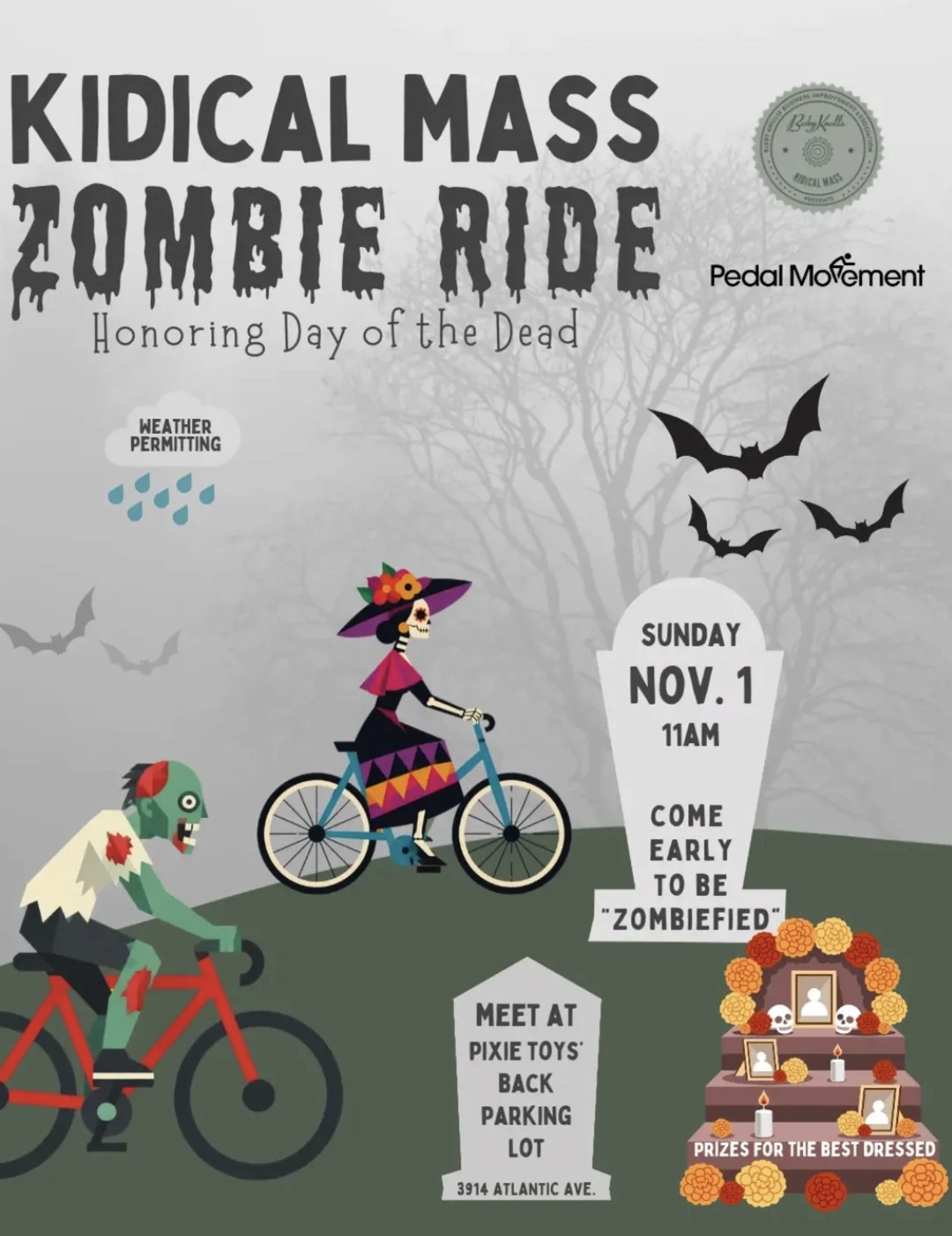 Kidical Mass Zombie Ride