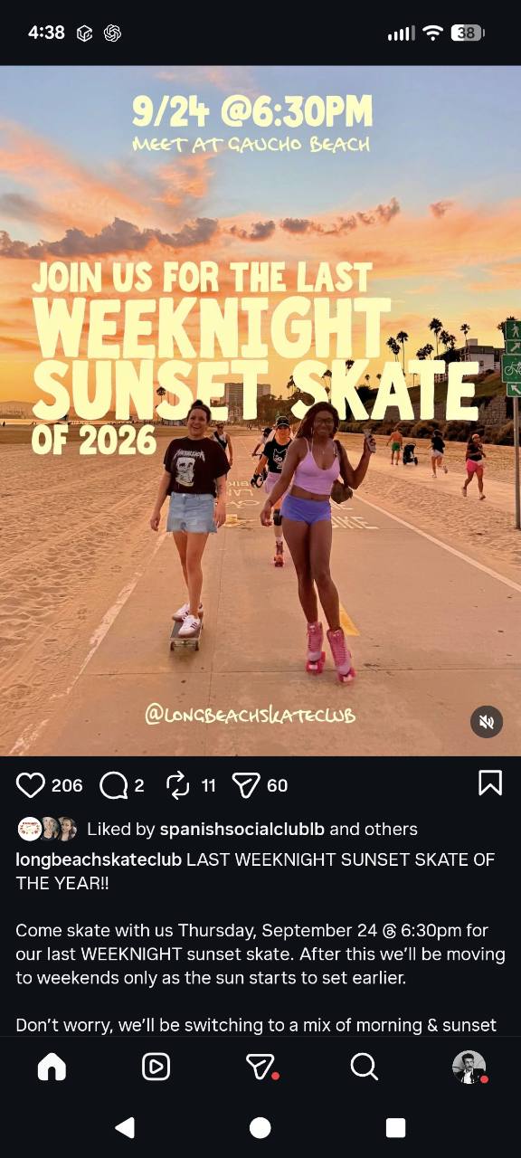 Last Weeknight Sunset Skate of 2026