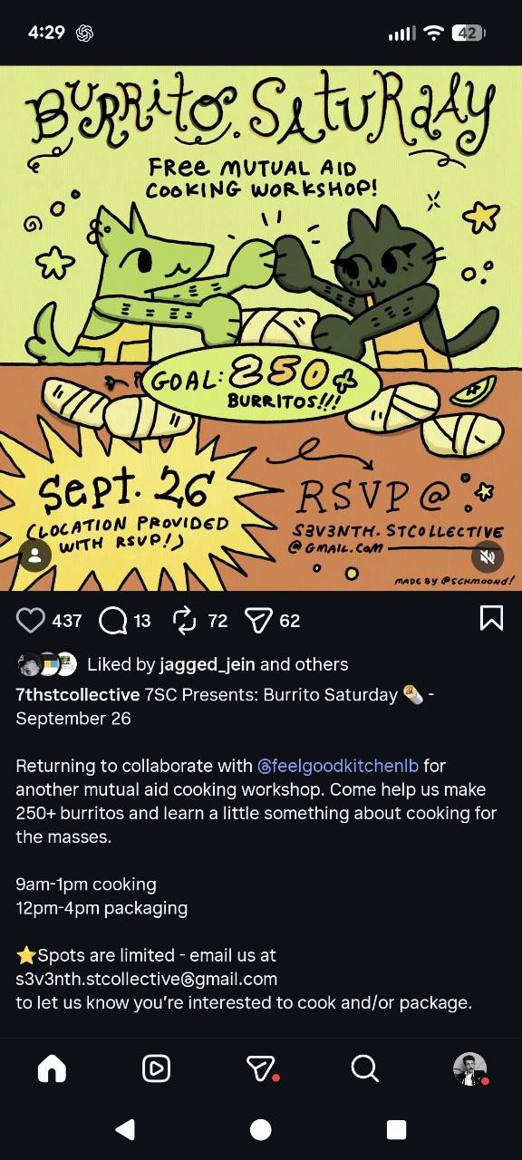 Burrito Saturday — Mutual Aid Cooking Workshop